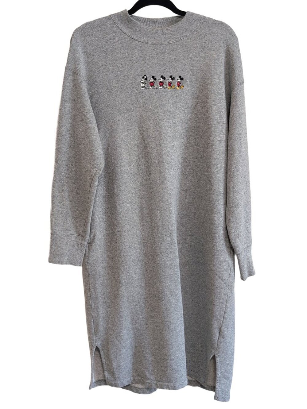 Uniqlo UT Disney Mickey Mouse Embroidered Sweater Dress Size Medium Loungewear